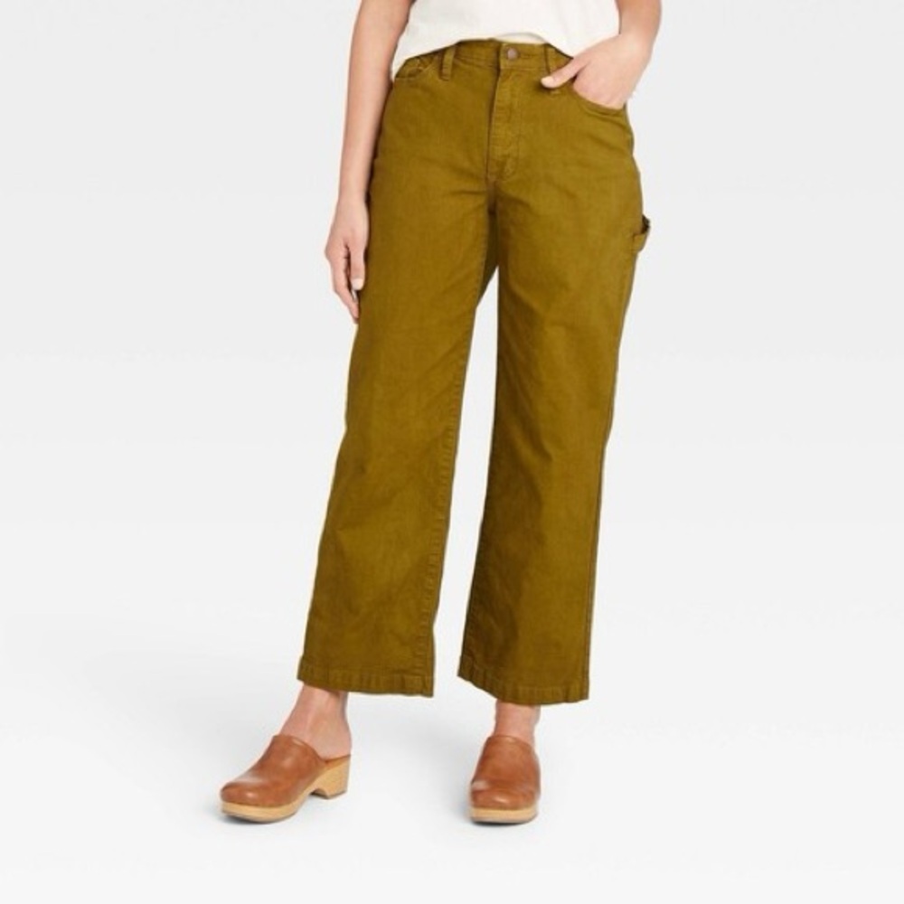 Universal Thread Yellow Green Carpenter Pants - image 1